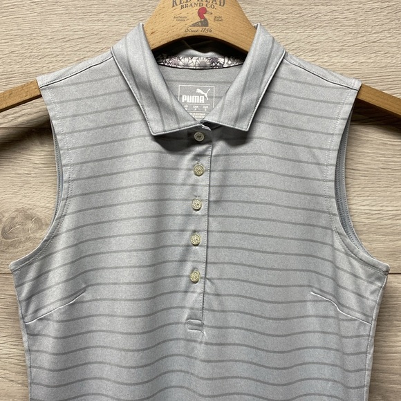 PUMA Grey Sleeveless Golf Polo Ladies Small - Picture 2 of 10